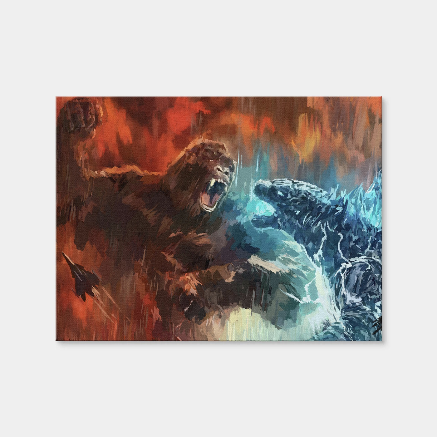 AUTO-MOCKUP WHITE | Ape Vs Lizard | 1 Piece | Gallery Wrap Canvas | group=4x3