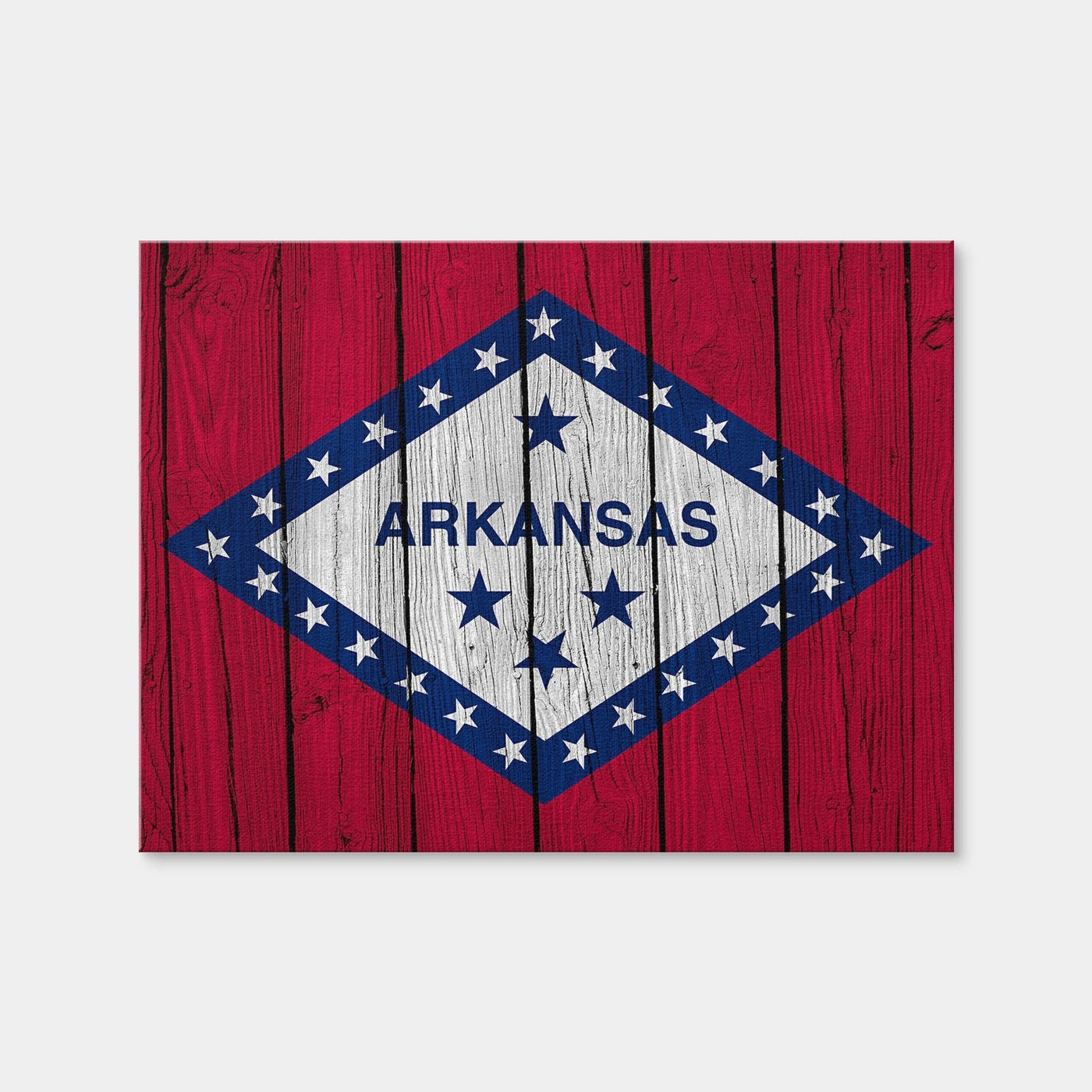 AUTO-MOCKUP WHITE | Arkansas State Flag | 1 Piece | Gallery Wrap Canvas | group=4x3