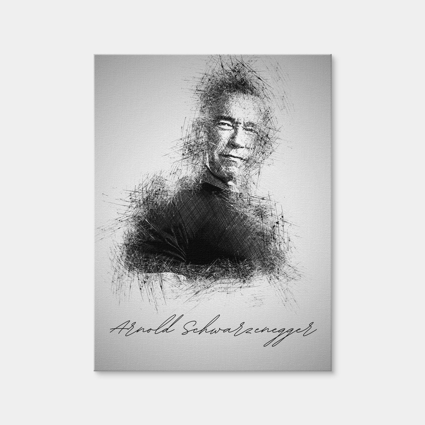 AUTO-MOCKUP WHITE | Arnold Schwarzenegger | 1 Piece | Gallery Wrap Canvas | group=3x4