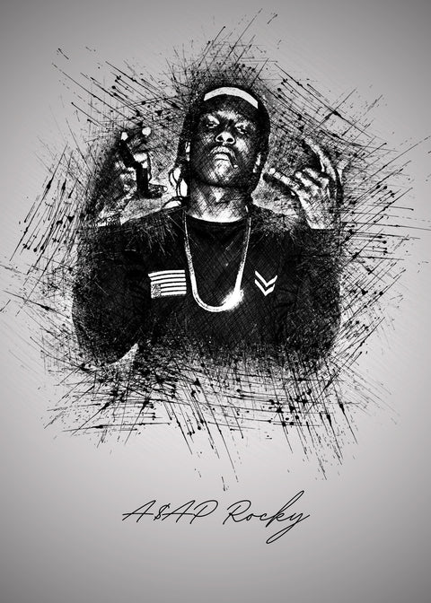 Asap Rocky Hands Wall Art