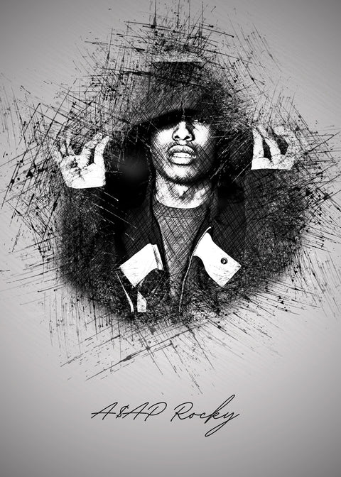 Asap Rocky Hood Wall Art