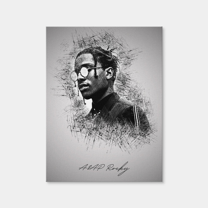AUTO-MOCKUP WHITE | Asap Rocky shades | 1 Piece | Gallery Wrap Canvas | group=3x4