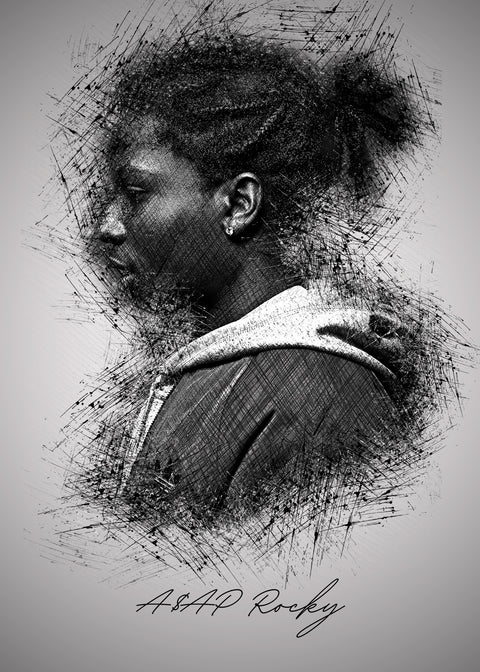 Asap Rocky Side Wall Art