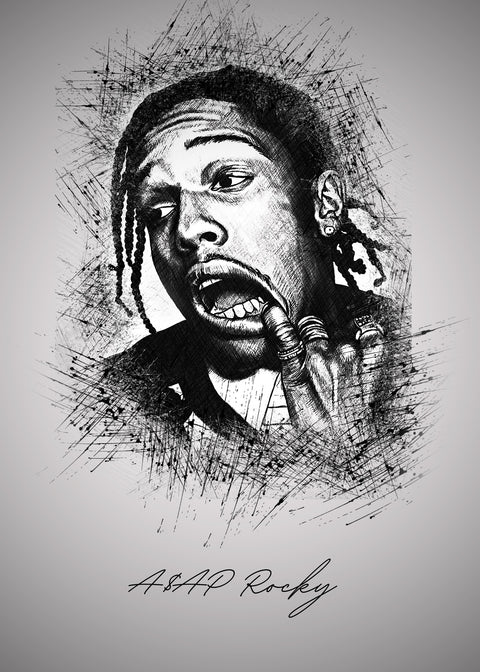 Asap Rocky Teeth Wall Art