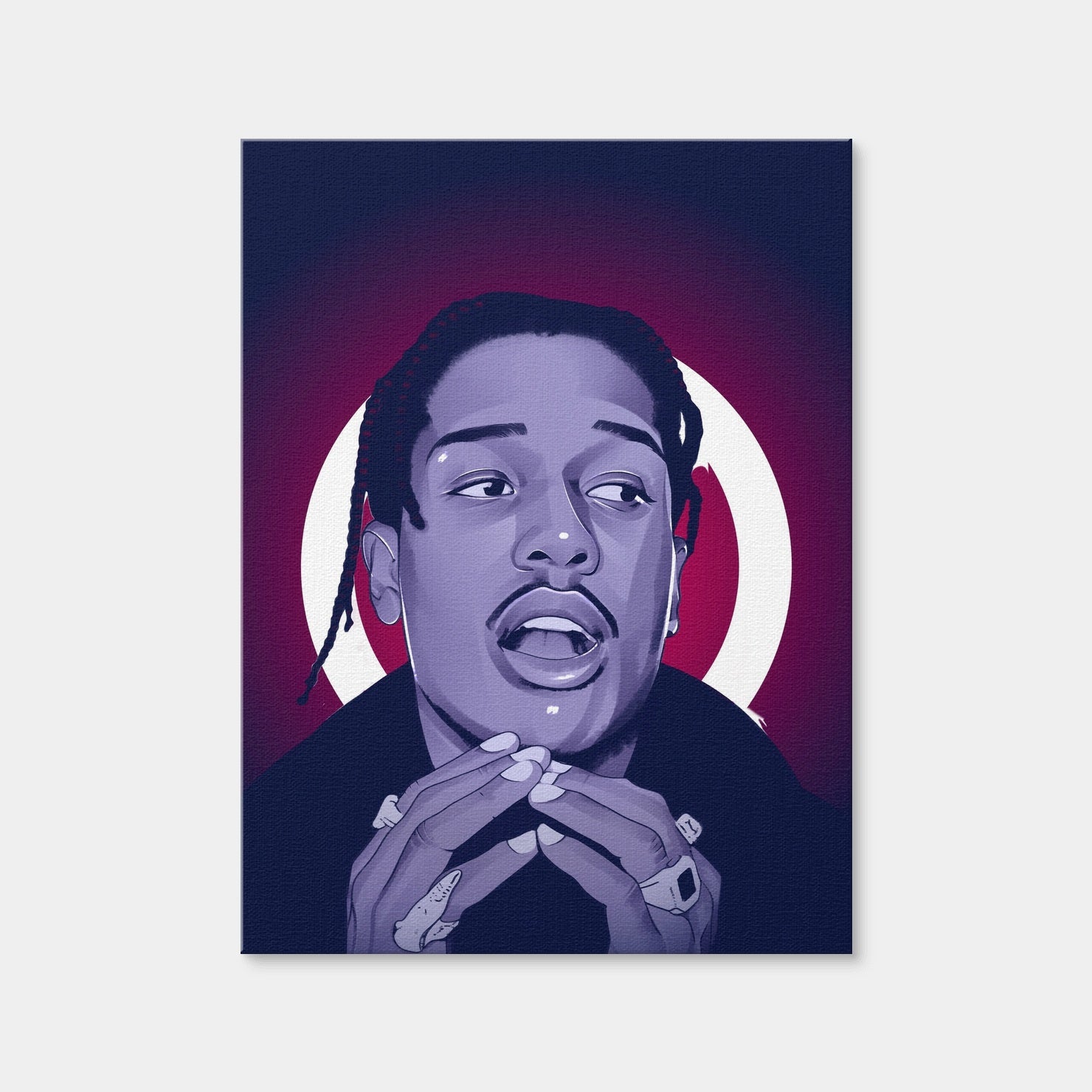 AUTO-MOCKUP WHITE | Asap Rocky | 1 Piece | Gallery Wrap Canvas | group=3x4