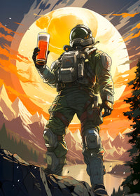 Astronaut Beer Wall Art