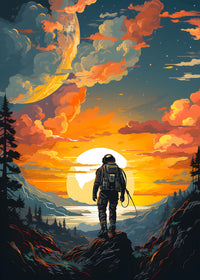Astronaut Travelling Wall Art