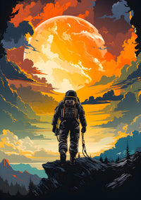 Astronaut in the Sun Wall Art