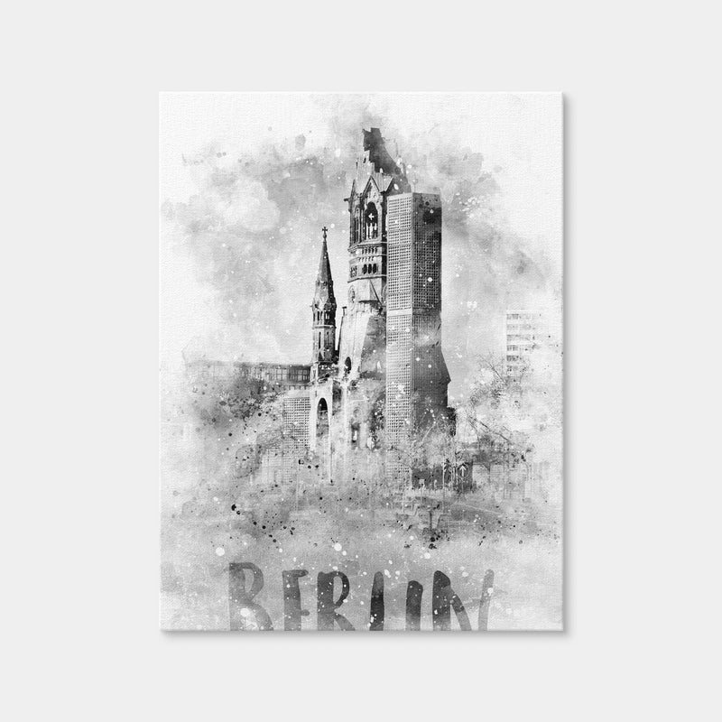 AUTO-MOCKUP WHITE | Berlin Kaiser Wilhelm Memorial Church | 1 Piece | Gallery Wrap Canvas | group=3x4
