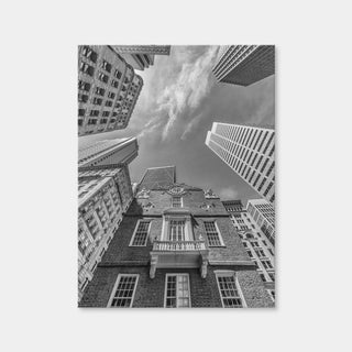 AUTO-MOCKUP WHITE | BOSTON Old State House Monochrome | 1 Piece | Gallery Wrap Canvas | group=3x4