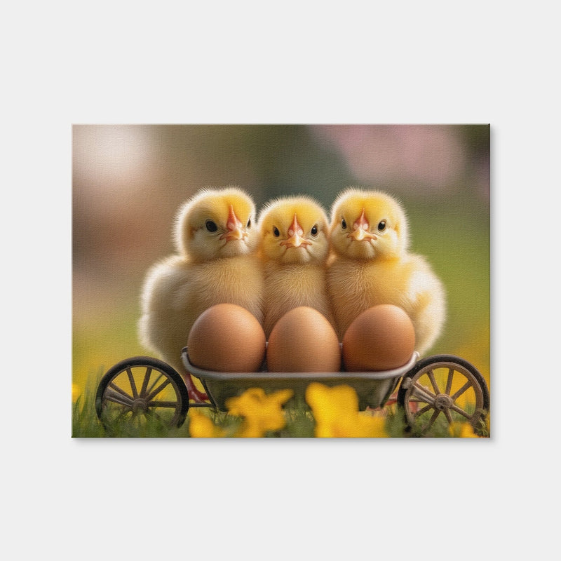 AUTO-MOCKUP WHITE | Baby Chicken Eggs | 1 Piece | Gallery Wrap Canvas | group=4x3