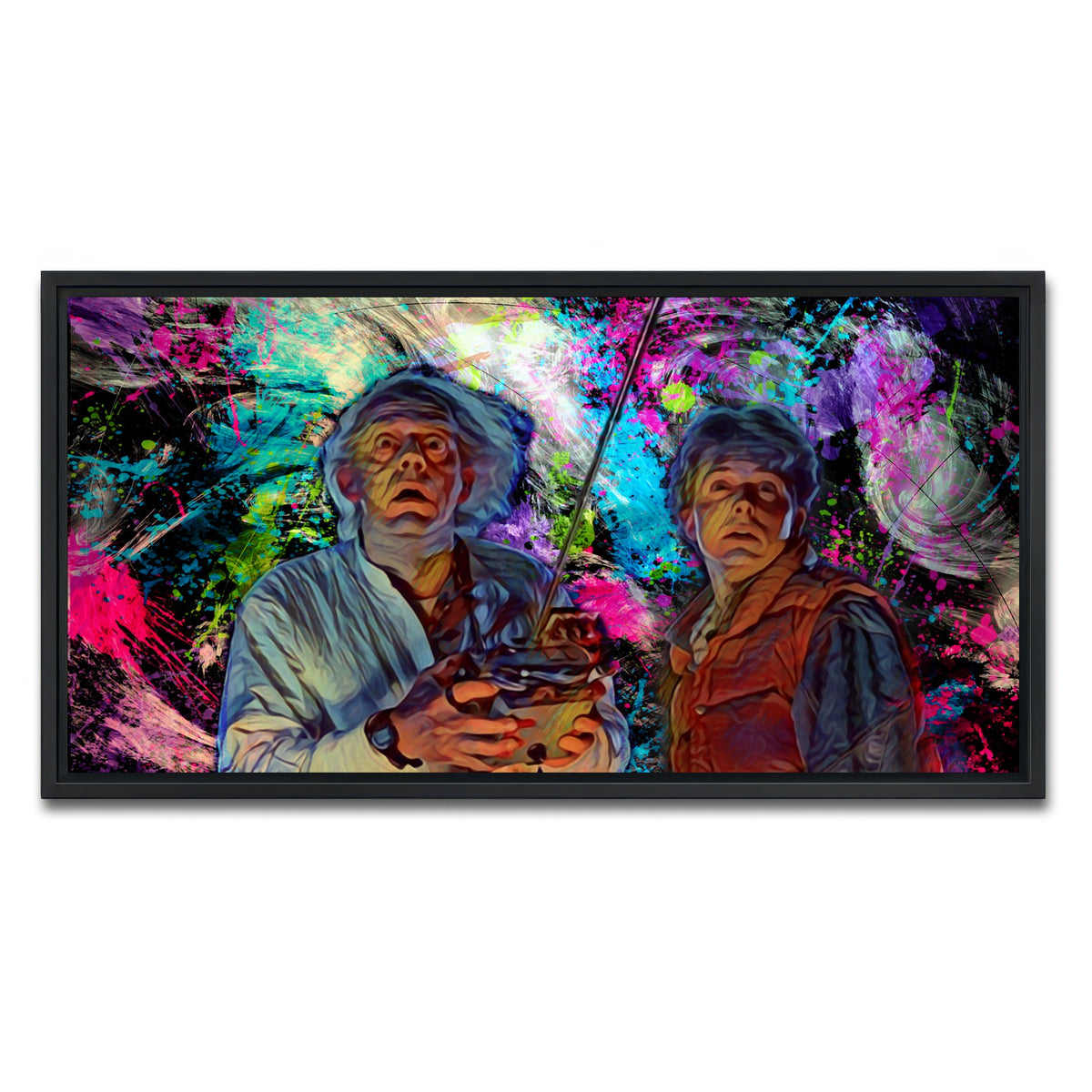 AUTO-MOCKUP WHITE | Back to the future | 1 Piece | Black Framed Canvas | group=2x1