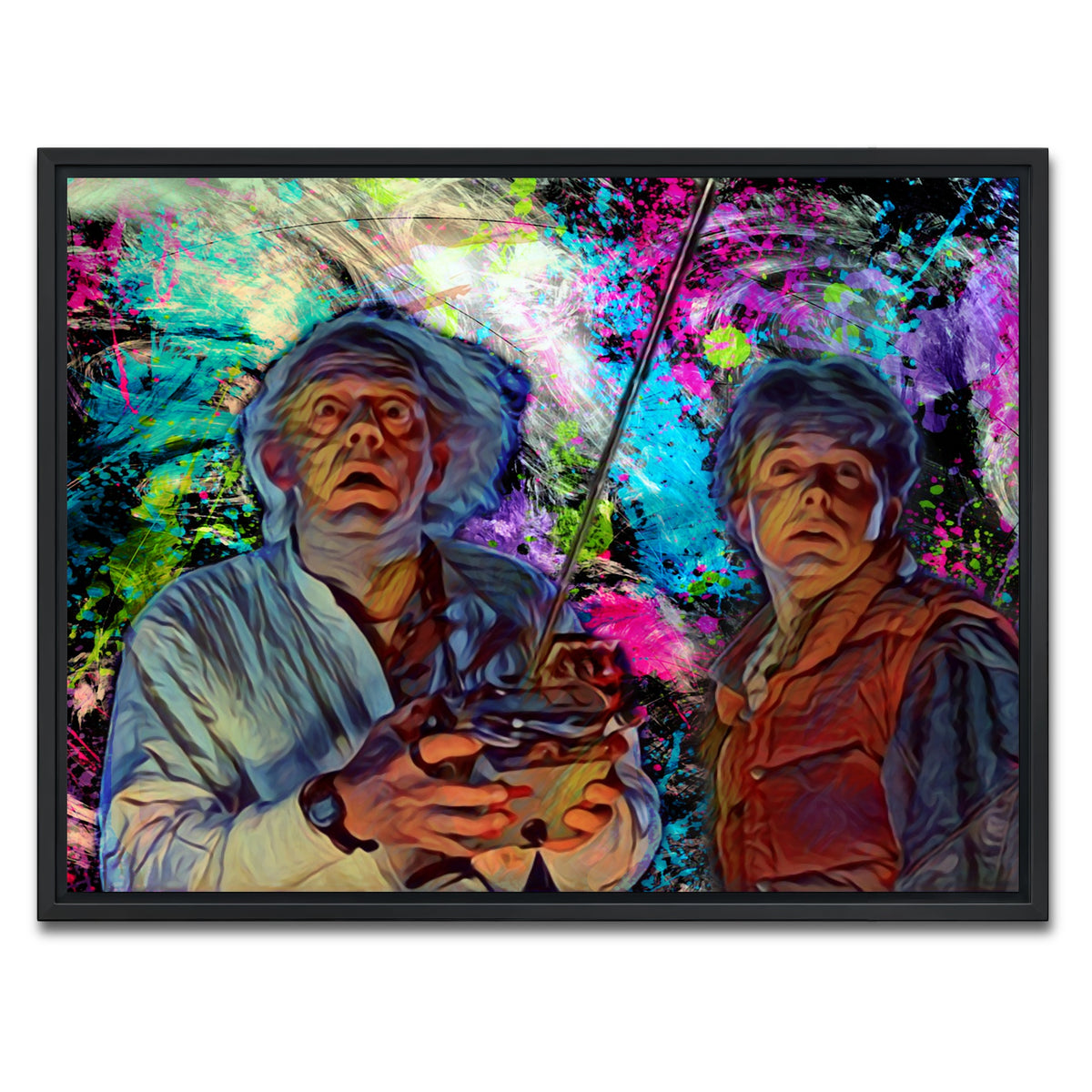 AUTO-MOCKUP WHITE | Back to the future | 1 Piece | Black Framed Canvas | group=4x3