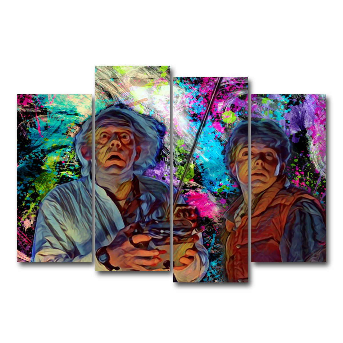 AUTO-MOCKUP WHITE | Back to the future | 4 Piece | Gallery Wrap Canvas | group=4_normal