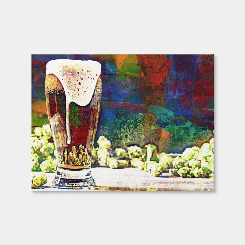 AUTO-MOCKUP WHITE | Beer Hops Abstract | 1 Piece | Gallery Wrap Canvas | group=4x3