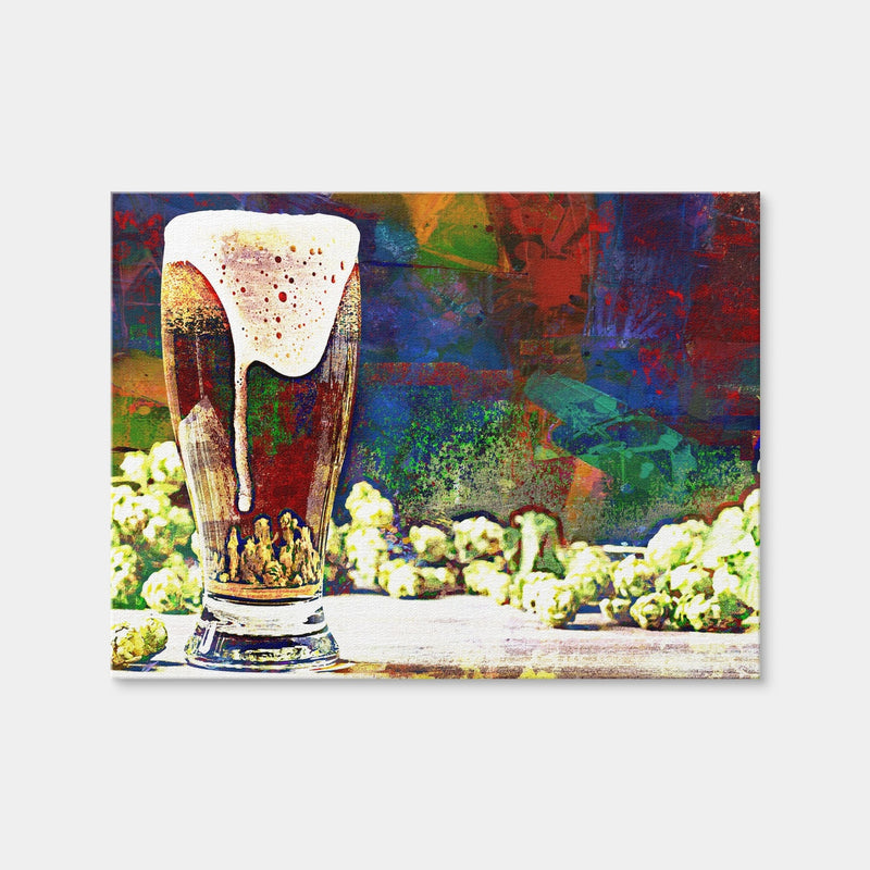 AUTO-MOCKUP WHITE | Beer Hops Abstract | 1 Piece | Gallery Wrap Canvas | group=4x3