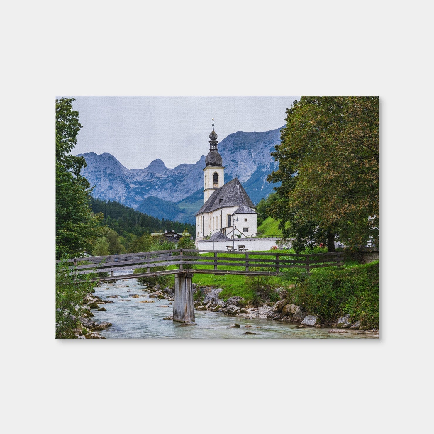 AUTO-MOCKUP WHITE | Berchtesgaden Germany Church | 1 Piece | Gallery Wrap Canvas | group=4x3