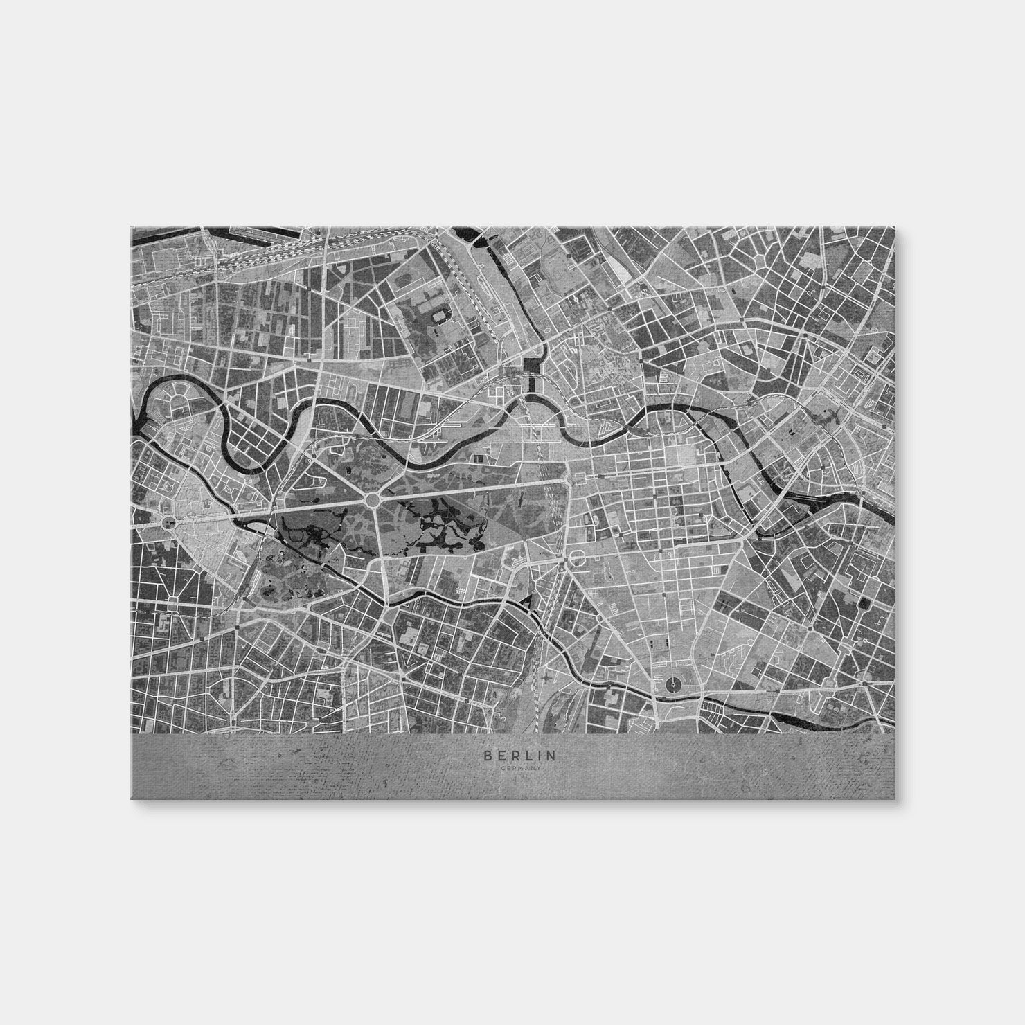 AUTO-MOCKUP WHITE | Berlin Map 2 | 1 Piece | Gallery Wrap Canvas | group=4x3