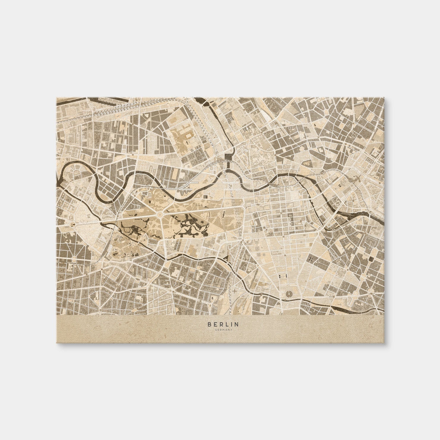AUTO-MOCKUP WHITE | Berlin Map | 1 Piece | Gallery Wrap Canvas | group=4x3