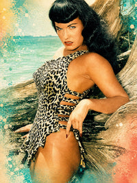 Bettie Page Leopard Wall Art