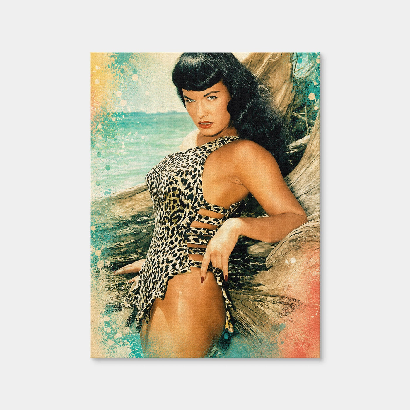 AUTO-MOCKUP WHITE | Bettie Page Leopard | 1 Piece | Gallery Wrap Canvas | group=3x4