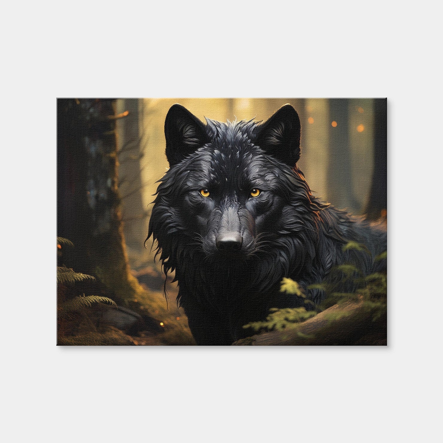 AUTO-MOCKUP WHITE | Big Black Wolf | 1 Piece | Gallery Wrap Canvas | group=4x3