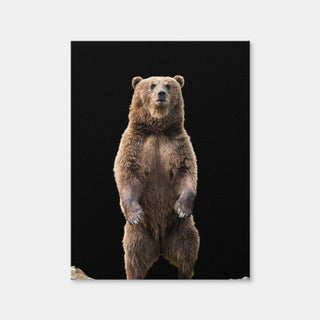 AUTO-MOCKUP WHITE | Big Brown Bear Standing | 1 Piece | Gallery Wrap Canvas | group=3x4
