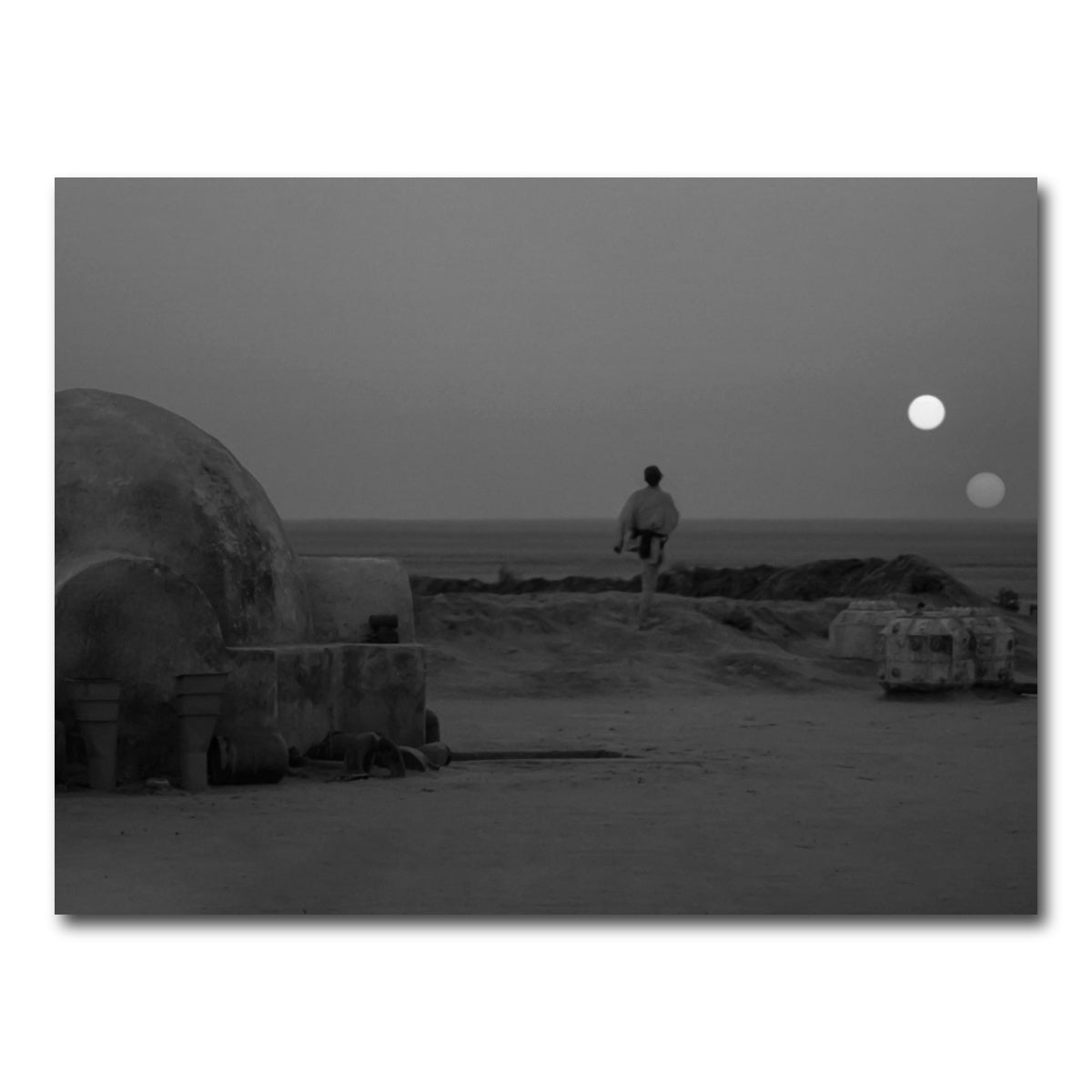 AUTO-MOCKUP WHITE | Binary sunset grayscale | 1 Piece | Gallery Wrapped | group=4x3