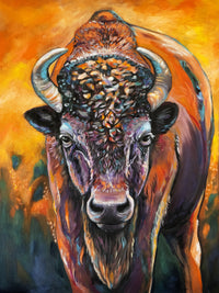 Bison Oil Painting Wall Art