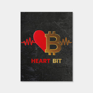 AUTO-MOCKUP WHITE | Bitcoin Heart | 1 Piece | Gallery Wrap Canvas | group=3x4