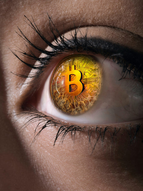 Bitcoin eye Wall Art