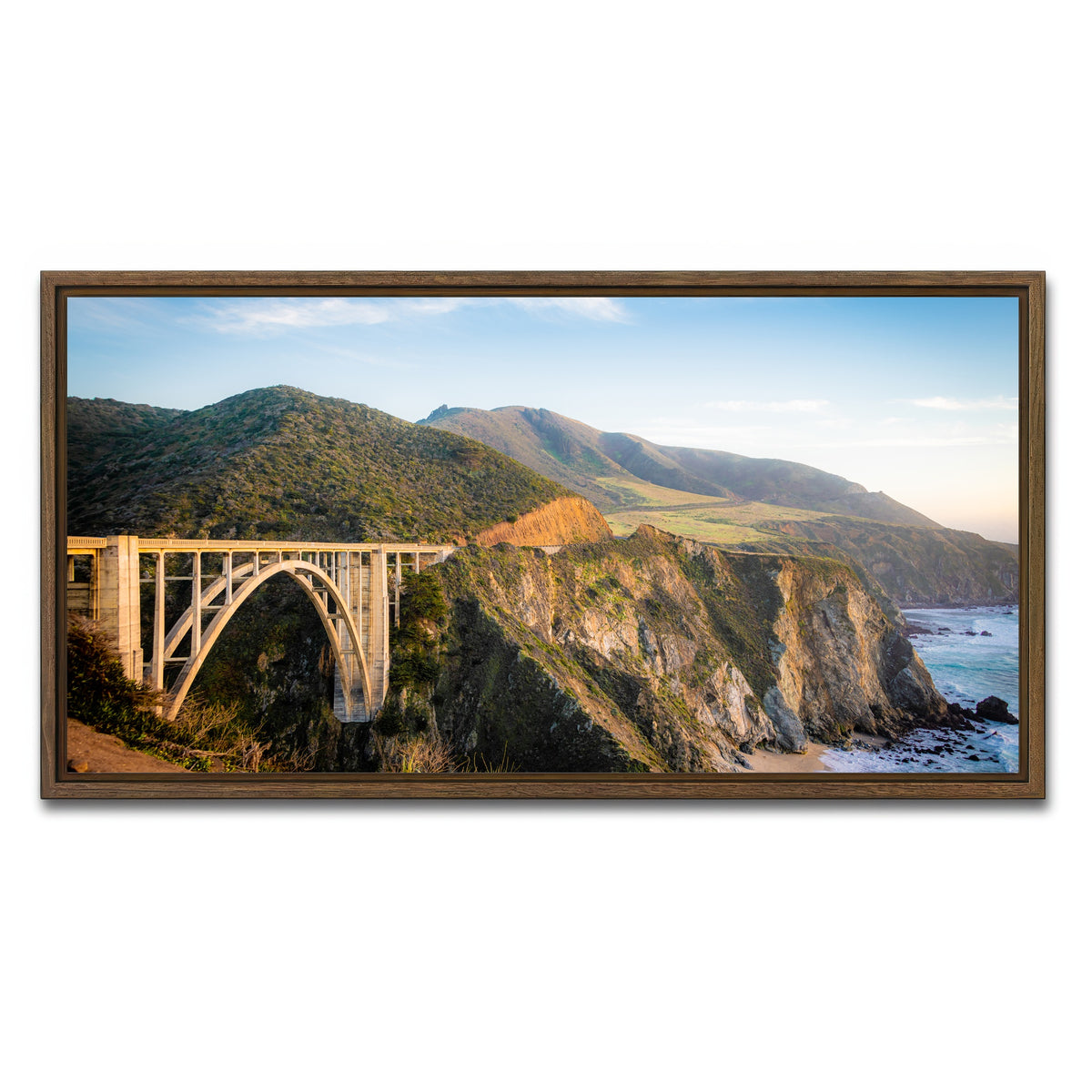 AUTO-MOCKUP WHITE | Bixby Bridge | 1 Piece | Walnut Framed Canvas | group=2x1
