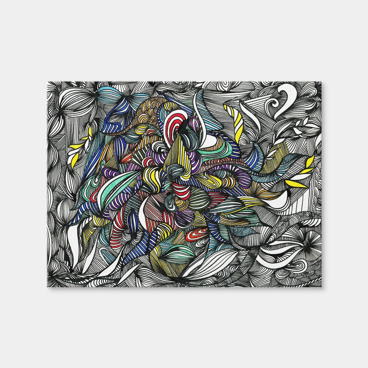 AUTO-MOCKUP WHITE | Black Color Fade | 1 Piece | Gallery Wrap Canvas | group=4x3