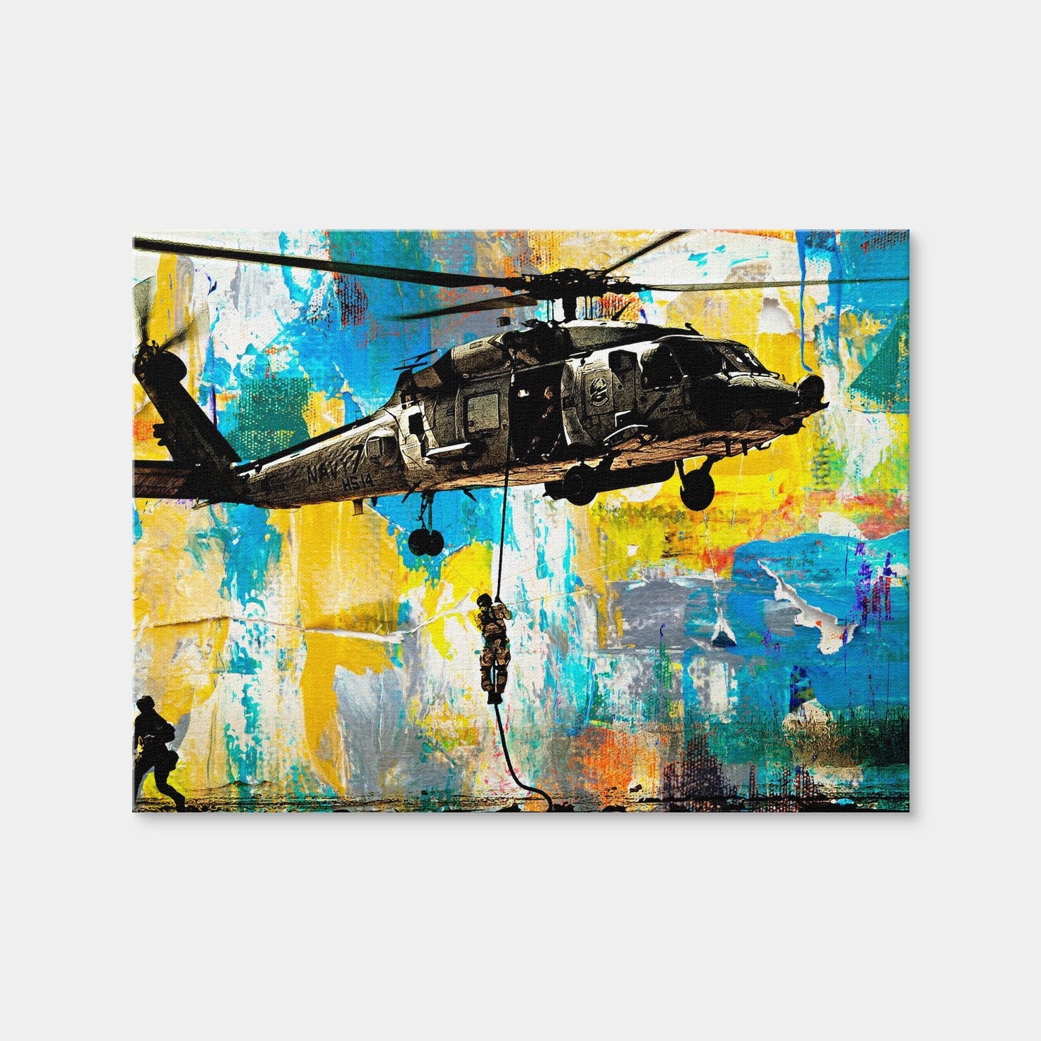 AUTO-MOCKUP WHITE | Black Hawk | 1 Piece | Gallery Wrap Canvas | group=4x3