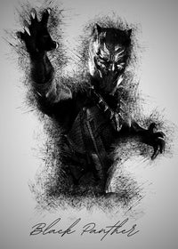 Black Panther Sketch Wall Art
