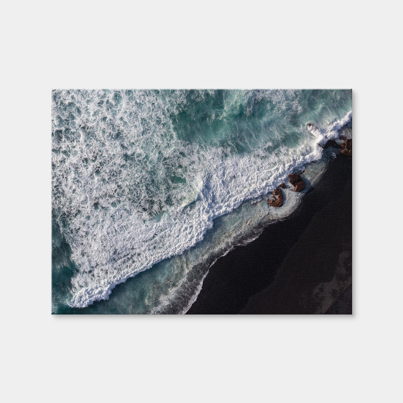 AUTO-MOCKUP WHITE | Black Sand Wave | 1 Piece | Gallery Wrap Canvas | group=4x3