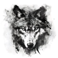 Black & White Wolf Wall Art