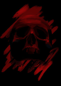 Blood Red Skull Wall Art