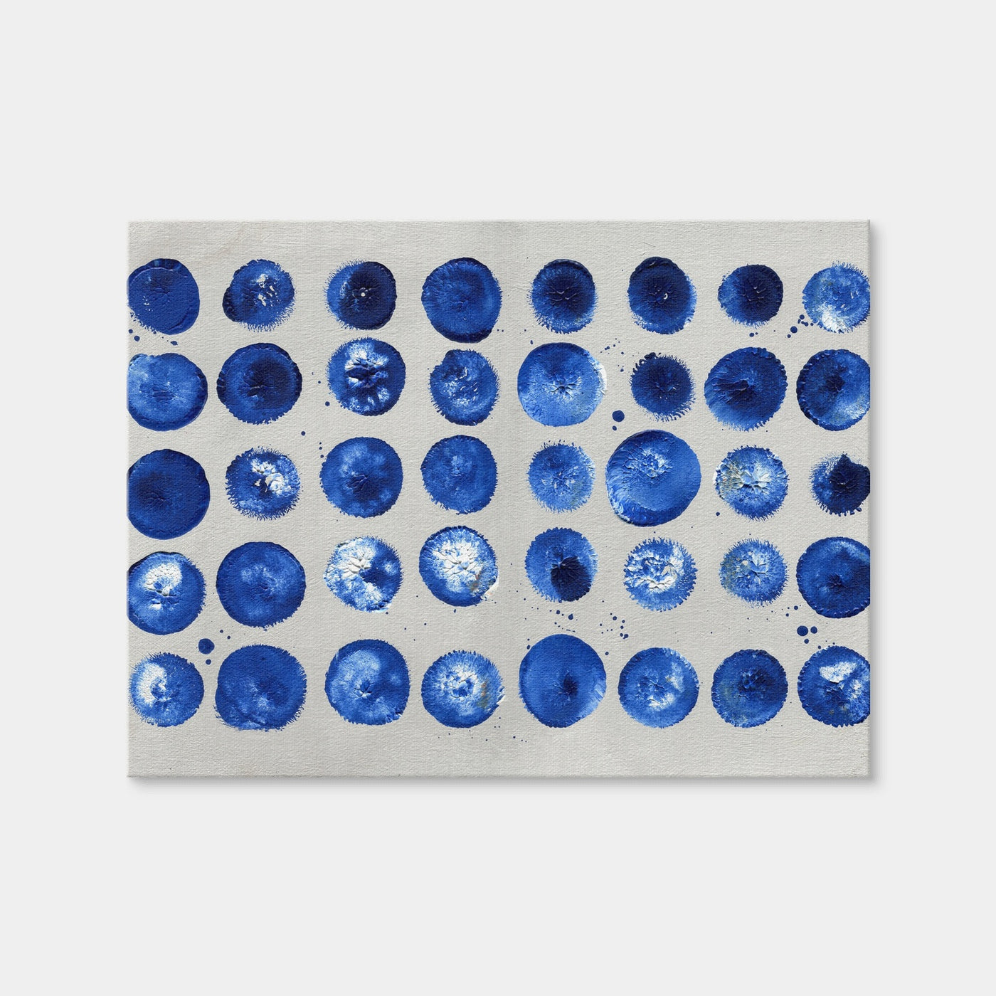 AUTO-MOCKUP WHITE | Blue Circles | 1 Piece | Gallery Wrap Canvas | group=4x3