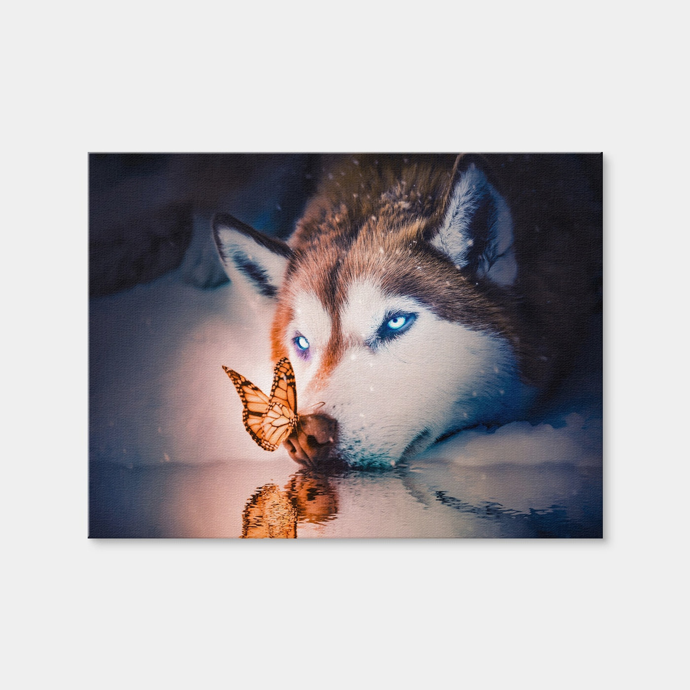 AUTO-MOCKUP WHITE | Blue Eyes Wolf | 1 Piece | Gallery Wrap Canvas | group=4x3