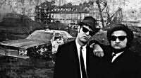 Blues Brothers grayscale Wall Art