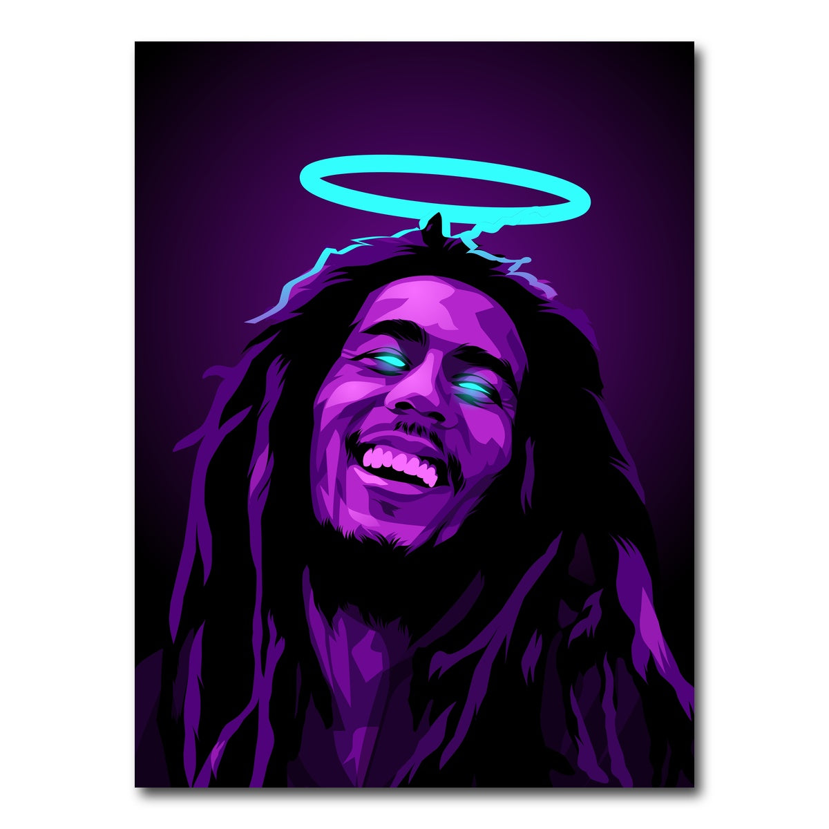 AUTO-MOCKUP WHITE | Bob marley RIP | 1 Piece | Gallery Wrap Canvas | group=3x4