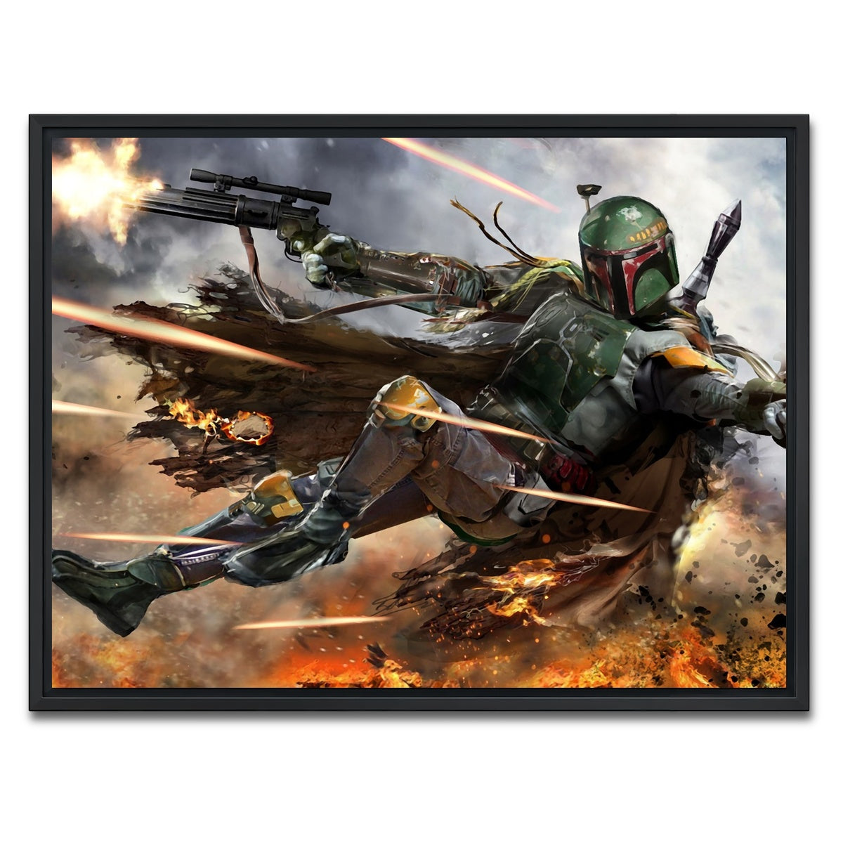 AUTO-MOCKUP WHITE | Boba Fett | 1 Piece | Black Framed Canvas | group=4x3