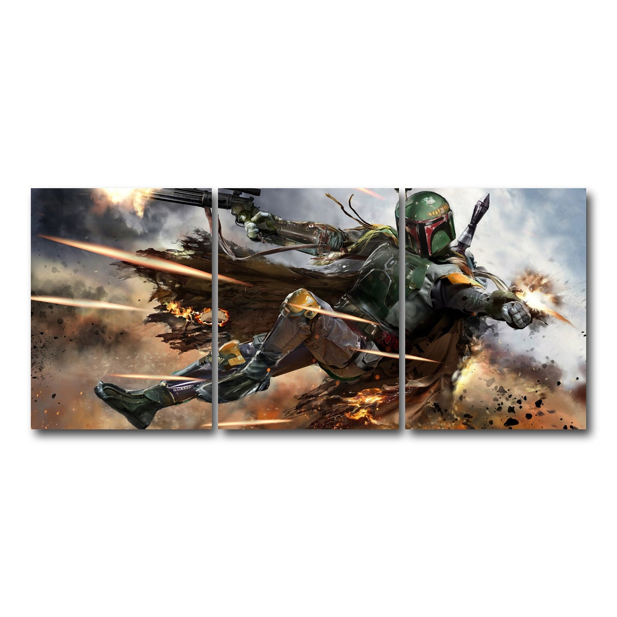 AUTO-MOCKUP WHITE | Boba Fett | 3 Piece | Gallery Wrap Canvas | group=18x24