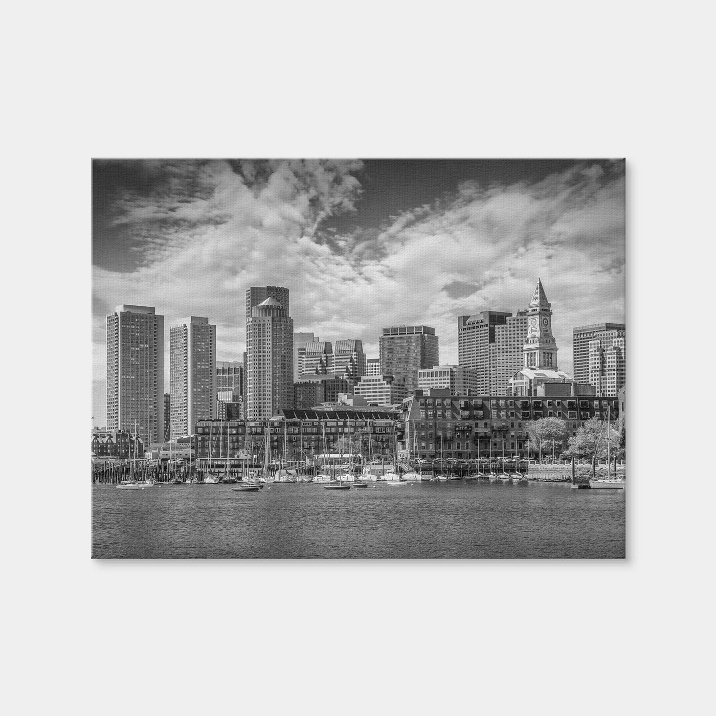 AUTO-MOCKUP WHITE | Boston Skyline North End | 1 Piece | Gallery Wrap Canvas | group=4x3