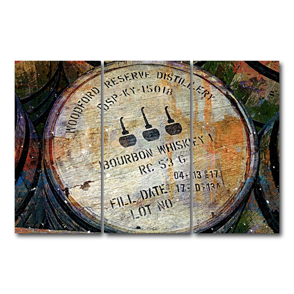 AUTO-MOCKUP WHITE | Bourbon Barrel | 3 Piece | Gallery Wrap Canvas | group=12x24