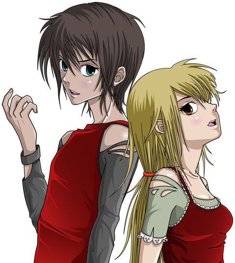 Boy & Girl Anime Style Wall Art