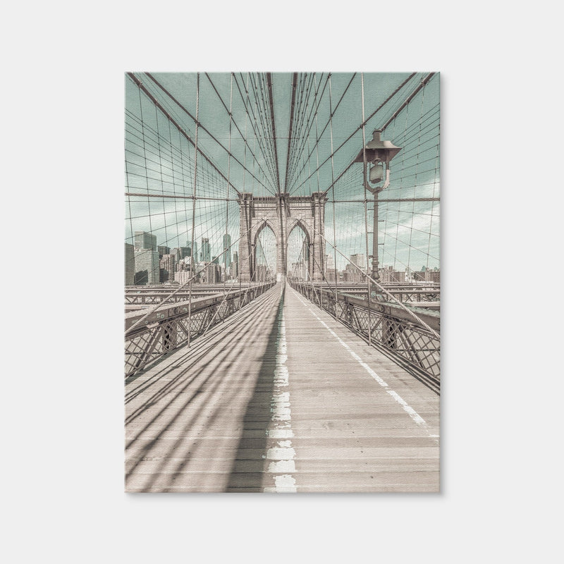 AUTO-MOCKUP WHITE | Brooklyn Bridge Vintage Style | 1 Piece | Gallery Wrap Canvas | group=3x4