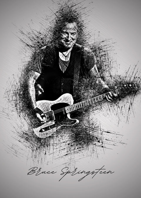 Bruce Springsteen Guitar Wall Art