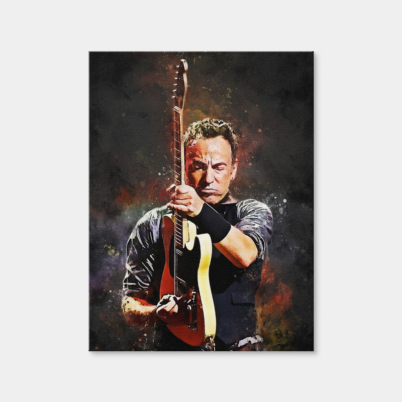 AUTO-MOCKUP WHITE | Bruce Springsteen Painting | 1 Piece | Gallery Wrap Canvas | group=3x4